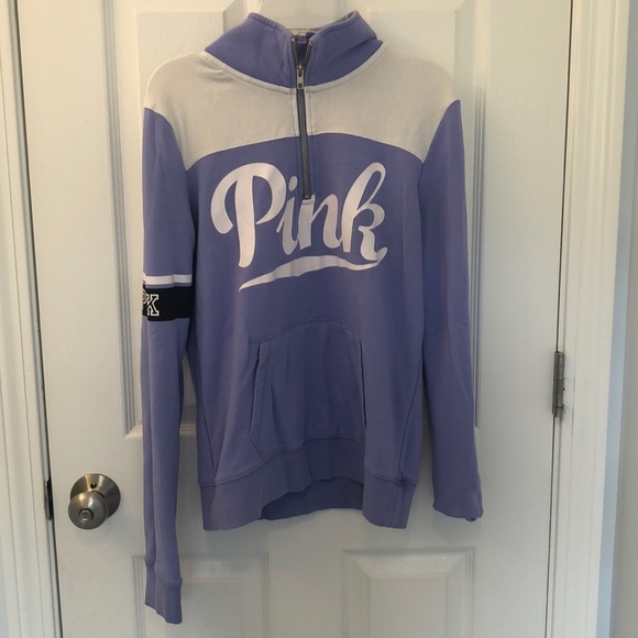 Pink Victoria’s Secret 1/4 Zip Sweatshirt - Picture 1 of 6